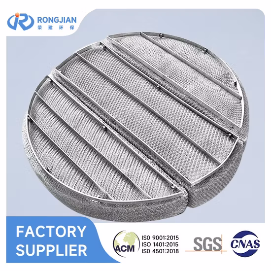 Éliminateur de brouillard de désembuage en treillis métallique tricoté